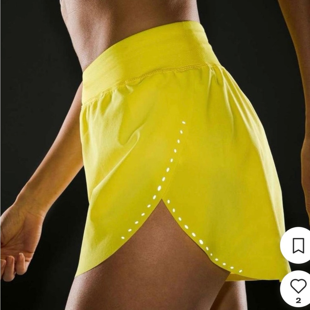Lululemon Athletica Yellow fast and free shorts